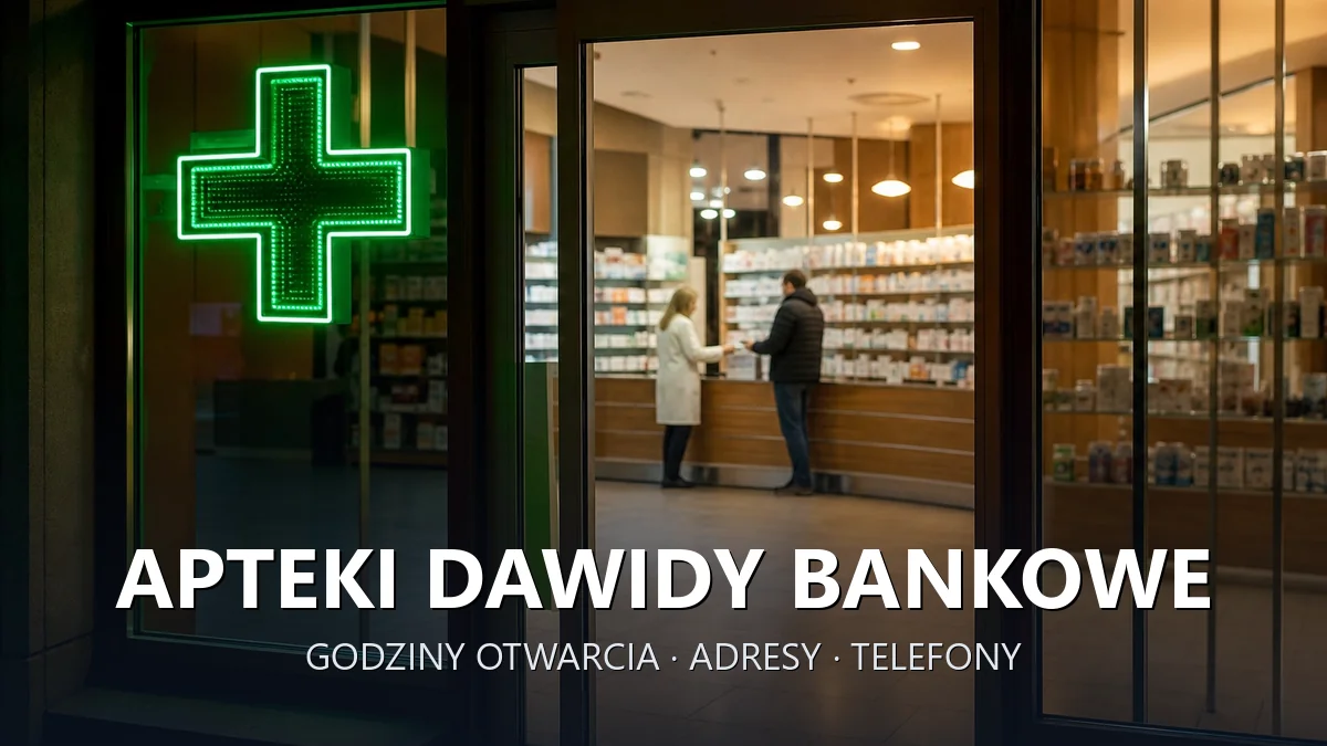 Apteki Dawidy Bankowe, gmina Raszyn, powiat pruszkowski - adresy, telefony, godziny otwarcia