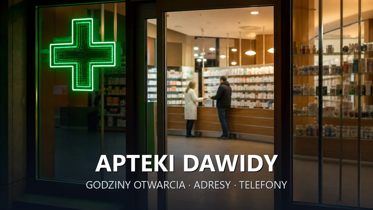 Apteki Dawidy, gmina Raszyn, powiat pruszkowski - adresy, telefony, godziny otwarcia