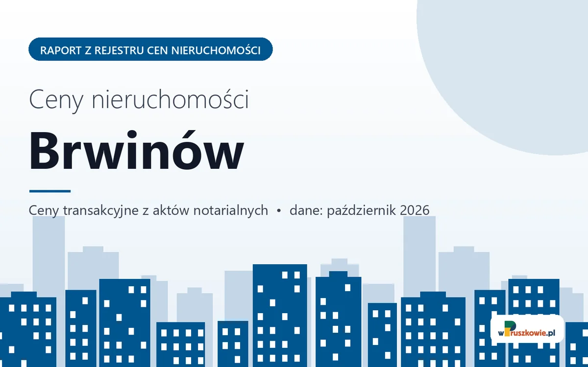 Ceny mieszkań w mieście Brwinów — październik 2026