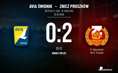 [PIŁKA NOŻNA] Avia Świdnik – Znicz Pruszków 0:2. Lider wygrywa na wyjeździe w Betclic 2. lidze