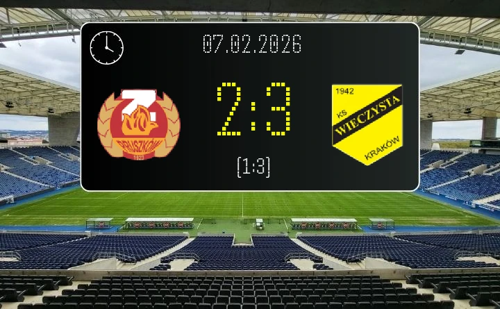 Znicz Pruszków - Wieczysta Kraków - emocjonujące starcie w ramach Betclic 1. liga kończy się 2-3
