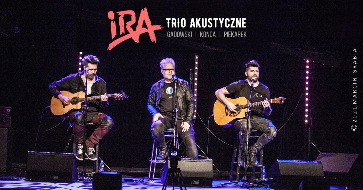 Grafika promocyjna wydarzenia IRA Trio akustycznie w Pruszkowie