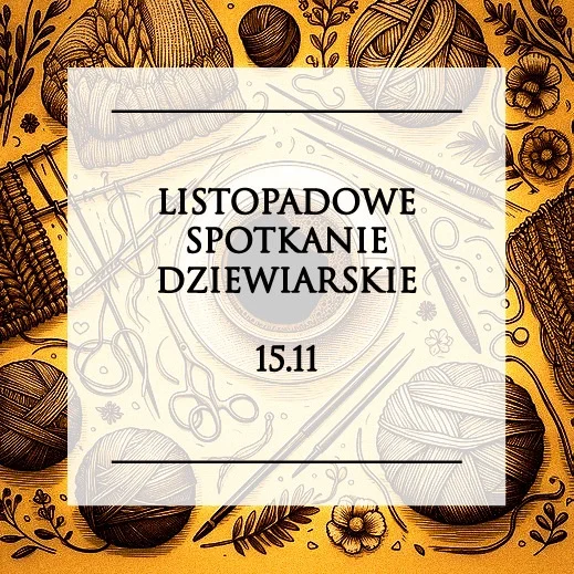 Grafika promocyjna wydarzenia Pruszkowskie sploty — spotkanie 15 listopada w Przystanku Pruszków