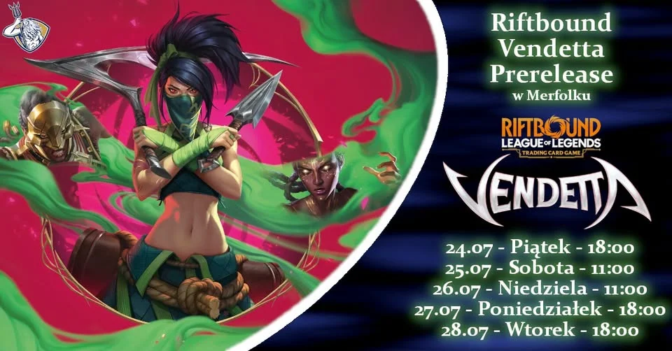 Grafika promocyjna wydarzenia Riftbound Vendetta Prerelease – turnieje