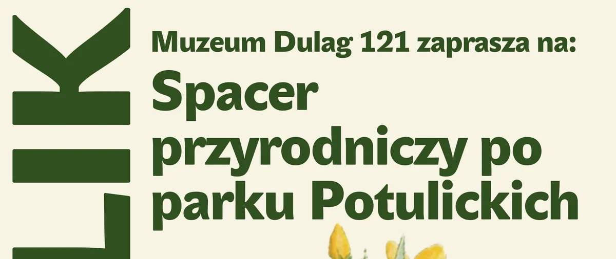 Grafika promocyjna wydarzenia Spacer przyrodniczy po parku