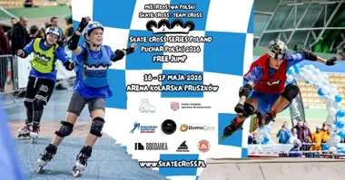 Grafika promocyjna wydarzenia Mistrzostwa Polski & Puchar Polski Skate Cross 2026 — Pruszków, 16–17 maja