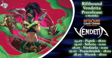 Grafika promocyjna wydarzenia Riftbound Vendetta Prerelease – turnieje