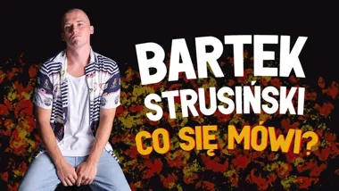 Grafika promocyjna wydarzenia Stand-up PRUSZKÓW! Bartek Strusiński z programem „CO SIĘ MÓWI?” w Pruszkowie