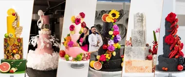 Grafika promocyjna wydarzenia Torty Weselne od A do Z – szkolenie cukiernicze z Iwoną Wendel „Ciotka Beza”