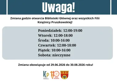 Książnica Pruszkowska zmienia rytm na wakacje. Oto nowe godziny 📚☀️