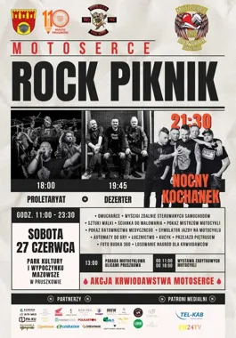 Rockowy piknik w Parku Mazowsze. Motocykle i koncerty przez cały dzień