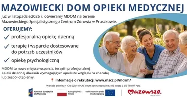 W Pruszkowie ruszy MDOM. 20 miejsc dziennej opieki dla osób z demencją