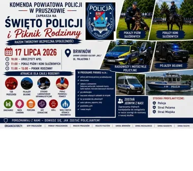 Psy, konie i więźniarka w Brwinowie. Policja szykuje rodzinny piknik